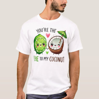 Sött Lime och Kokos Vänskapsdesign T Shirt