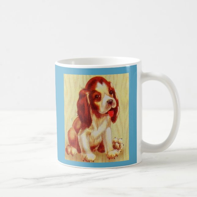 sött litet beagle-valp kaffemugg (Höger)