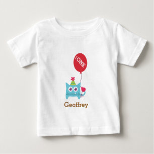 Sött Litet Blått Monster, För Bebisar Tee Shirt