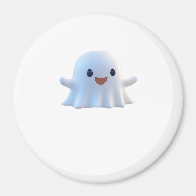 Sött litet Boo Retro-grafik Magnet (Framsidan)
