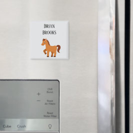 Sött litet hästnamn magnet