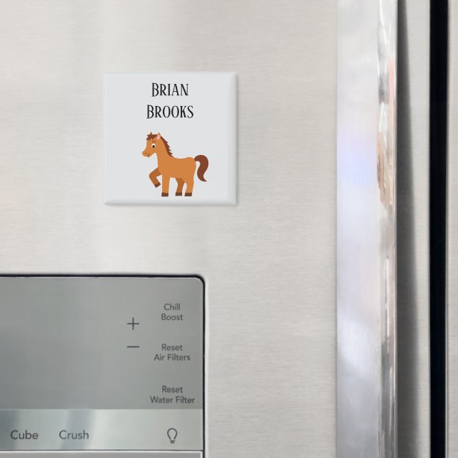 Sött litet hästnamn magnet (In Situ (Fridge))