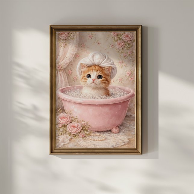 Sött litet kattbad poster (Skapare uppladdad)
