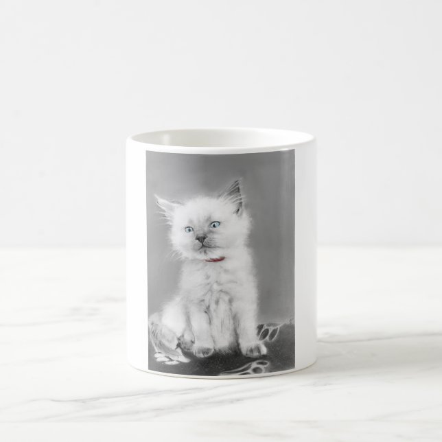 Sött litet kattmugg kaffemugg (Center)