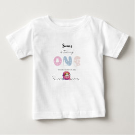 Sött litet kattunge 1-årsdag t shirt