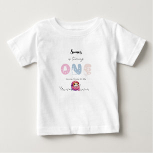 Sött litet kattunge 1-årsdag t shirt