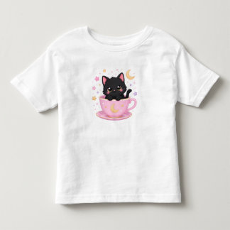 sött litet kattunge i kopp t shirt