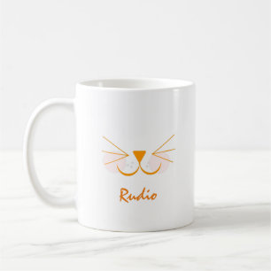 Sött litet kattunge Katt ansikte Husdjur Foto Namn Kaffemugg