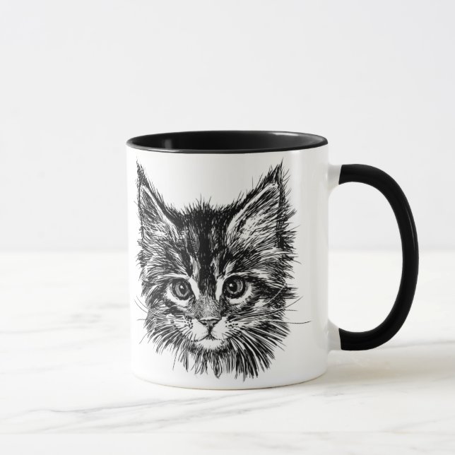 Sött litet Kattunge Mugg (Höger)