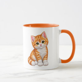 Sött litet kattunge mugg