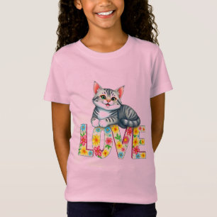 Sött litet kattunge som vilar kärlek söt katt desi t shirt