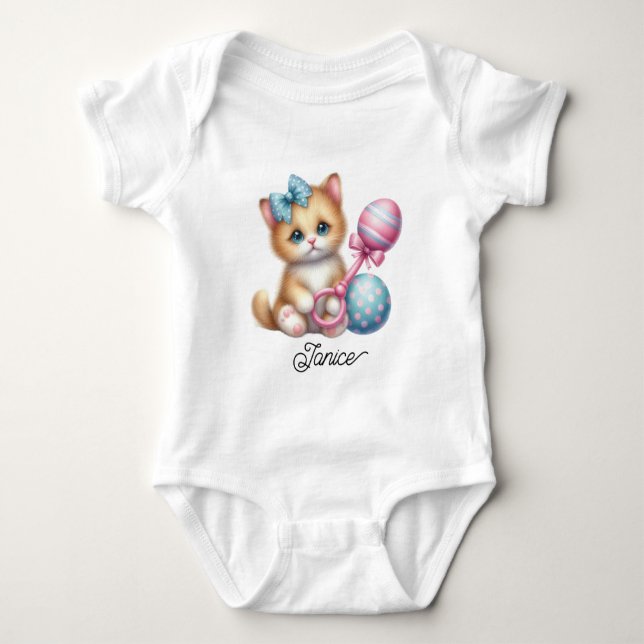 Sött litet kattunge t shirt (Framsida)