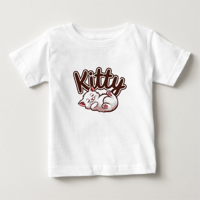 Sött litet kattunge t shirt (Framsida)