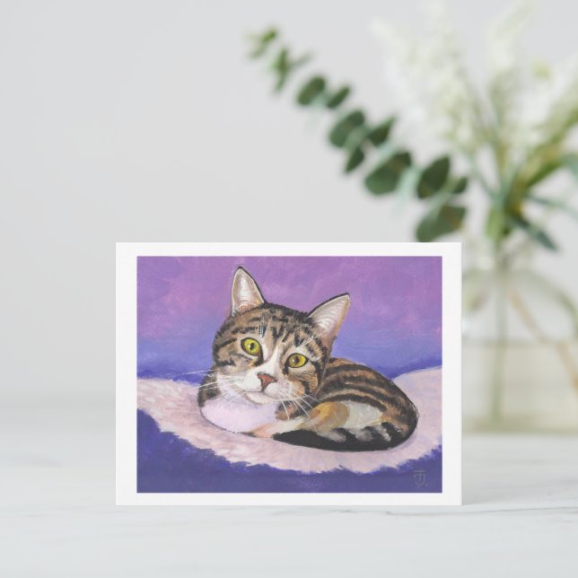 Sött litet kattunge vykort (Stående Fram)