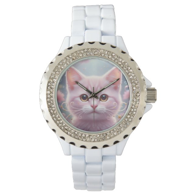 Sött litet kattunge - Whimsical  Armbandsur (Framsida)