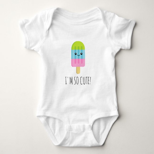 Sött litet Kawaii-isor glass ritning T Shirt (Framsida)