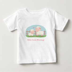 Sött litet lamm och mamma t shirt