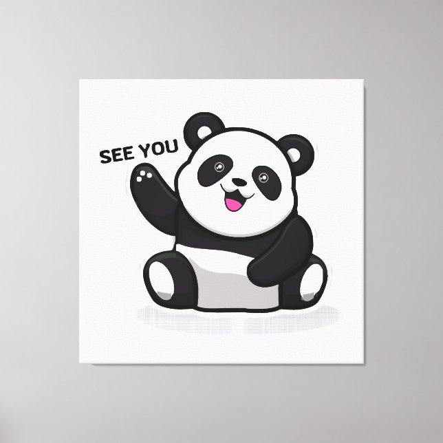 sött litet panda canvastryck (Framsida)