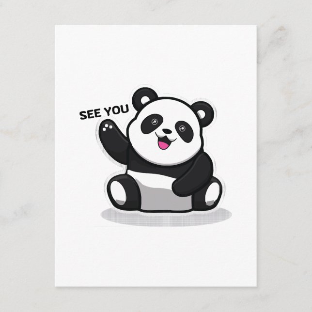 sött litet panda tilläggskort (Framsida)