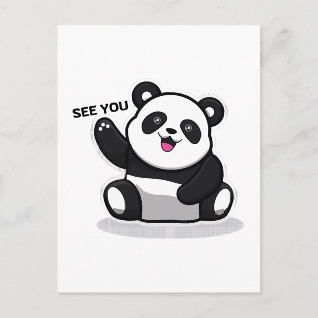 sött litet panda vykort (Framsida)