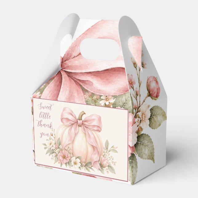 Sött litet tack blush-pumpa blommor presentaskar (Framsidan Sidan)