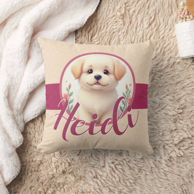 Sött litet valp hund kudde (Filt)