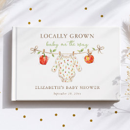 Sött lokalt odlat gästebok för baby shower gästböcker