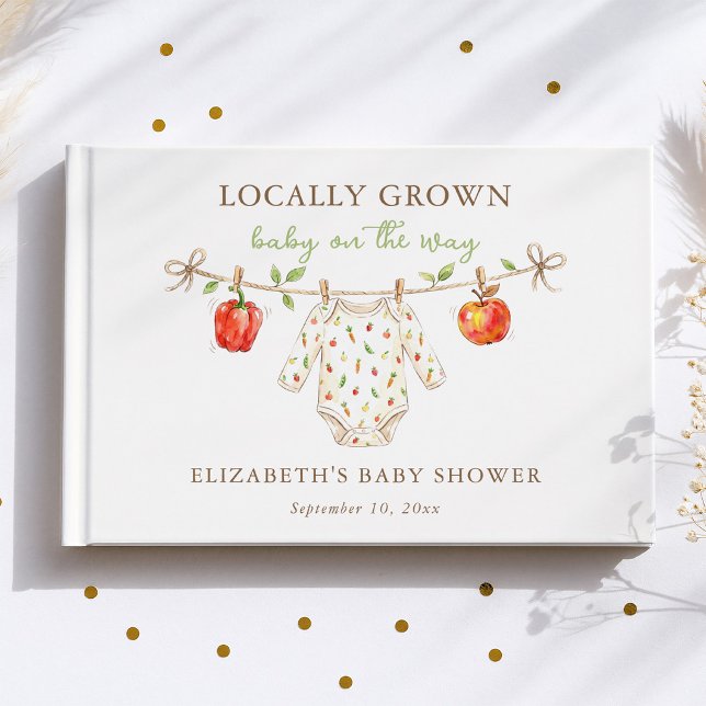 Sött lokalt odlat gästebok för baby shower gästböcker (Skapare uppladdad)