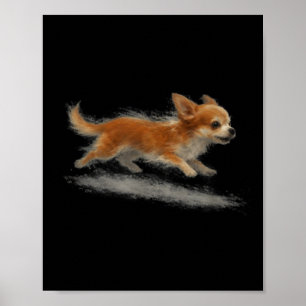 Sött löpande hund rolig chihuahua löpande konst me poster