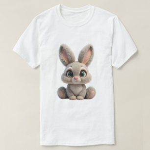 Sött Luddigt 3D Kanin Kanin Karaktär T Shirt