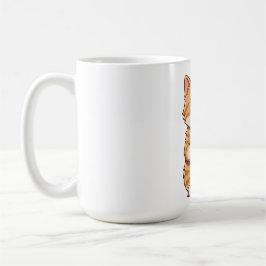 Sött Luddigt Katt som Håller Rosa Munk Tecknad Bil Kaffemugg