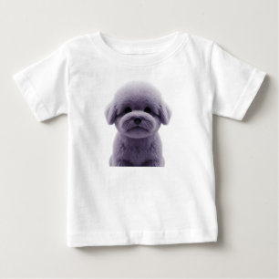 Sött Luddigt Lila Valp Isolerad  T Shirt