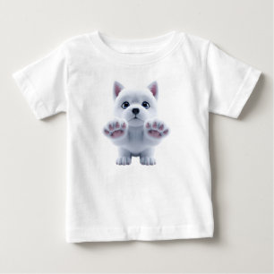 Sött Luddigt Vitt Valp T Shirt