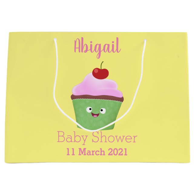 Sött lyckligt cupcake serieillustration (Framsidan)