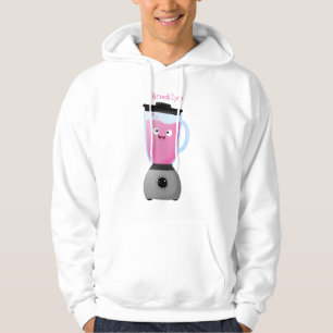 Sött lyckligt matmixer köksapparat tecknad serie hoodie