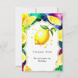 Sött Magiskt Citron Födelsedag Tack Kort