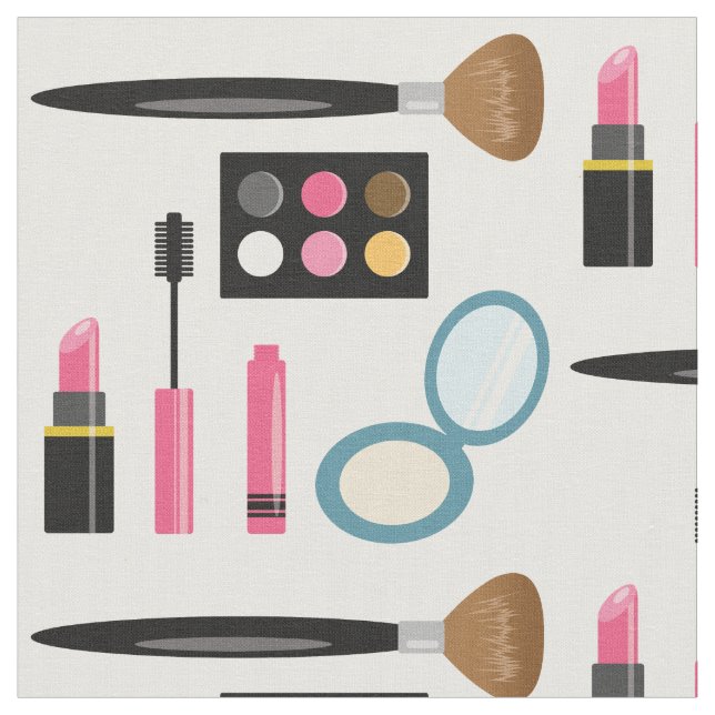 Sött Makeup Set Mönster Tyg (Närbild)