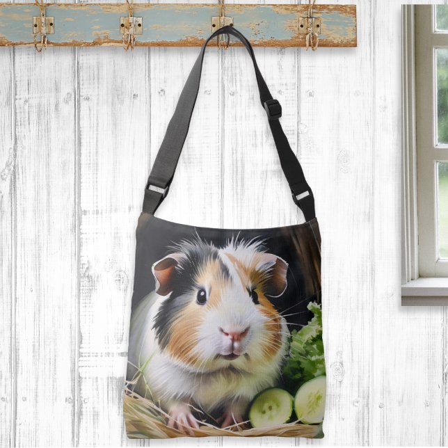 Sött Marsvin Bedårande Djur Husdjur Bild Tygkasse (Enjoy cavy cuteness as you go out and about with this adorable guinea pig picture bag)