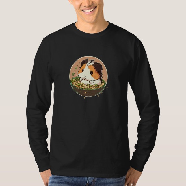 Sött marsvin förtär tofu sallad t shirt (Framsida)