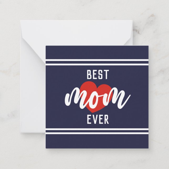 Sött meddelande Bästa mamma någonsin Med hjärta (Baksida)