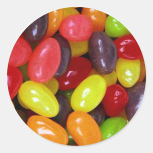 Sött meddelande för Jellybeans Runt Klistermärke
