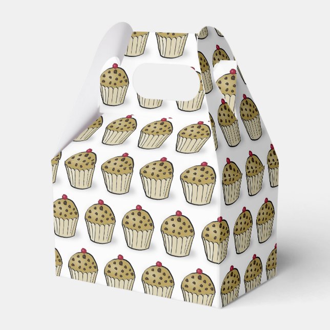 Sött Mini Muffins Mönster Presentaskar (Framsidan Sidan)