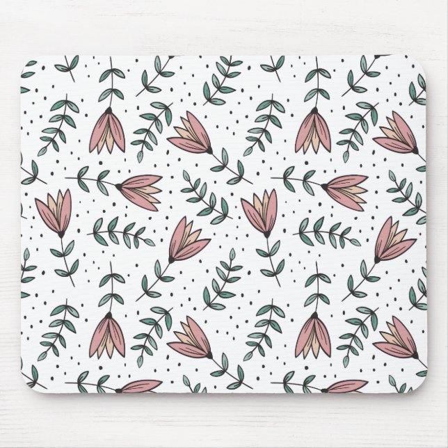 Sött Minimalist Blommigt Musunderlägg Musmatta (Framsidan)