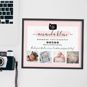 Sött minimalistiskt fotografkameralogotypmarknadsf poster