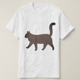 Sött minimalistiskt kattgrafik | Enkel gående katt T Shirt