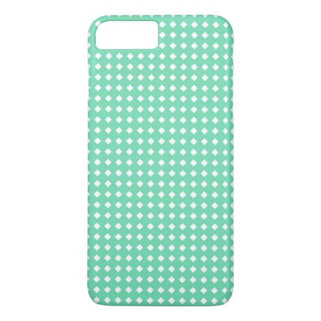 Sött mintgrönt och vitt geometriskt mönster Case-Mate iPhone skal (Baksida)