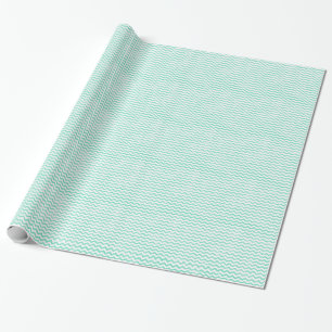 Sött mintgrönt sicksackmönster presentpapper