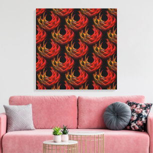 Sött Modern Boho Elegant Abstrakt Konst Mönster #5 Canvastryck