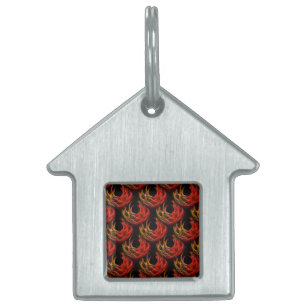 Sött Modern Boho Elegant Abstrakt Konst Mönster #5 ID-bricka Husdjur