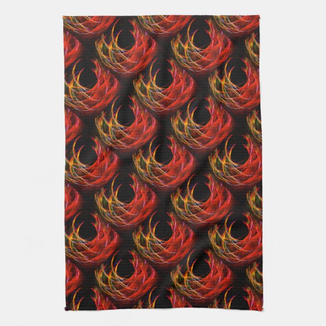Sött Modern Boho Elegant Abstrakt Konst Mönster #5 Kökshandduk (Vertikal)